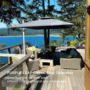 [ Umbrella with Base Set ]PURPLE LEAF Porch Umbrellas, Outdoor Patio Umbrella with Base