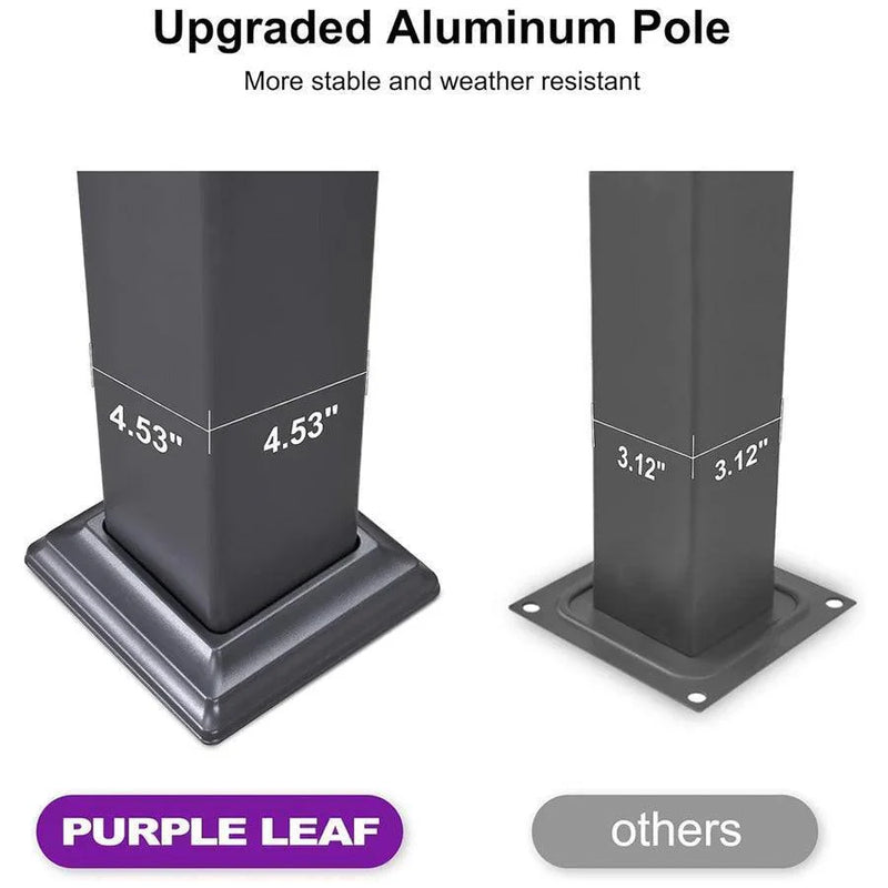 PURPLE LEAF Louvered Pergola Outdoor Aluminum Pergola Patio Pergola with Adjustable Roof for Deck Garden Yard Hardtop Gazebo