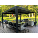 PURPLE LEAF Louvered Pergola Outdoor Aluminum Pergola with Adjustable Roof for Deck Backyard Garden Hardtop Gazebo