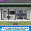 PURPLE LEAF Caesar Solar Louvered Pergola with LED Strip Lights and Control Panel Aluminum Outdoor Pergola with Adjustable Roof for Patio Deck Garden Yard Gray