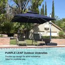 PURPLE LEAF Double Top Rectangle Outdoor Classic Umbrella