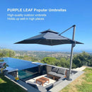 PURPLE LEAF Double Top 360 Degree  Rotation Square Patio Classic Umbrella