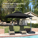 PURPLE LEAF Double Top 360 Degree  Rotation Square Patio Classic Umbrella