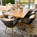 PURPLE LEAF Patio Dining Set for Garden Deck Wicker Table and Chairs Set