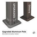 PURPLE LEAF Patio Gazebo for Backyard Hardtop Galvanized Steel Frame with Upgrade Curtain Light Grey