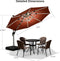 PURPLE LEAF Double Top Round Outdoor LED Umbrellas