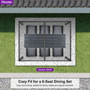 PURPLE LEAF Caesar Solar Louvered Pergola with LED Strip Lights and Control Panel Aluminum Outdoor Pergola with Adjustable Roof for Patio Deck Garden Yard Gray