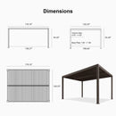 PURPLE LEAF Athena Outdoor Louvered Pergola Adjustable Metal Roof Bronze Hardtop Gazebo Patio Pavilion