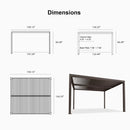 PURPLE LEAF Athena Outdoor Louvered Pergola Adjustable Metal Roof Bronze Hardtop Gazebo Patio Pavilion