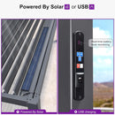 PURPLE LEAF Caesar Solar Louvered Pergola with LED Strip Lights and Control Panel Aluminum Outdoor Pergola with Adjustable Roof for Patio Deck Garden Yard Gray
