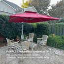 PURPLE LEAF Double Top 360 Degree  Rotation Square Patio Classic Umbrella