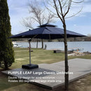 PURPLE LEAF Double Top Rectangle Outdoor Classic Umbrella