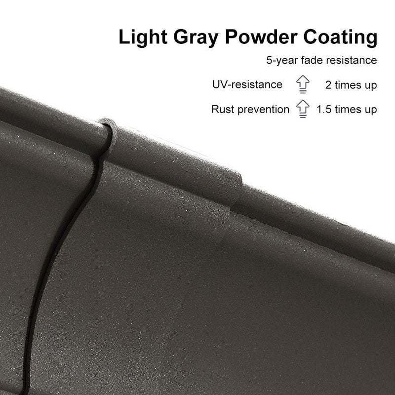 PURPLE LEAF Patio Gazebo for Backyard Hardtop Galvanized Steel Frame with Upgrade Curtain Light Grey