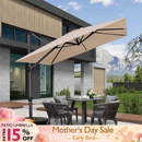 PURPLE LEAF Patio Outdoor Large Umbrella Square and Rectangular Cantilever Yard Sun Umbrellas