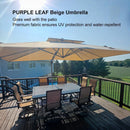 PURPLE LEAF Double Top Rectangle Outdoor Classic Umbrella