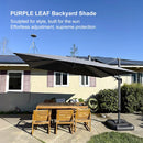PURPLE LEAF Best Value Rectangle Cantilever Patio Umbrella with Left-Right Tilt and 360° Swivel
