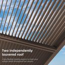 PURPLE LEAF Athena Outdoor Louvered Pergola Adjustable Metal Roof Bronze Hardtop Gazebo Patio Pavilion