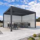 PURPLELEAF Outdoor Louvered Pergola Roller Blinds with Thermal Insulated, UV Protection Waterproof Fabric, Privacy Protection for Pergola, Easy to Install