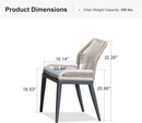 PURPLE LEAF 2 Pieces Sunbrella Patio Dining Chairs with All-Weather Wicker Back and Comfortable Cushions for Deck, Garden, Kitchen