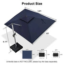 [ Umbrella with Base Set ]PURPLE LEAF Porch Umbrellas, Outdoor Patio Umbrella with Base