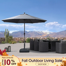 PURPLE LEAF Aluminum Market Patio Umbrella Commercial Outdoor Garden Umbrella
