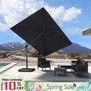 PURPLE LEAF Outdoor Windproof Umbrella, Square Cantilever Umbrella Outside Patio