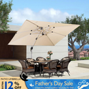 PURPLE LEAF Large Rectangular Porch Umbrella Outside Cantilever Patio Yard Umbrella