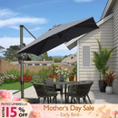 PURPLE LEAF Patio Outdoor Large Umbrella Square and Rectangular Cantilever Yard Sun Umbrellas