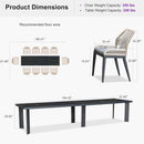 PURPLE LEAF 7/9/11 Pieces Patio Dining Set with Sunbrella Cushions All-Weather Wicker Patio Table and Chairs for Deck, Garden