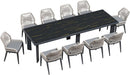 PURPLE LEAF 7/9/11 Pieces Patio Dining Set with Sunbrella Cushions All-Weather Wicker Patio Table and Chairs for Deck, Garden