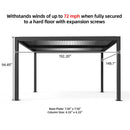 PURPLE LEAF Louvered Pergola Outdoor Aluminum Pergola with Adjustable Roof for Deck Backyard Garden Hardtop Gazebo