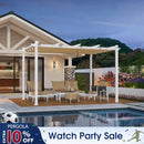 PURPLE LEAF Outdoor Retractable Pergola with Double Sun Shade Canopy Grey/White Heavy-Duty Aluminum Pergola for Garden