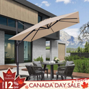 PURPLE LEAF Patio Outdoor Large Umbrella Square and Rectangular Cantilever Yard Sun Umbrellas