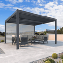 PURPLELEAF Outdoor Louvered Pergola Roller Blinds with Thermal Insulated, UV Protection Waterproof Fabric, Privacy Protection for Pergola, Easy to Install