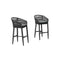 PURPLE LEAF Modern Bar Stools Set of 2, Aluminum Bar Stool with Cushion for Indoor and Outdoor, Kitchen Island