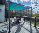 PURPLE LEAF Outdoor Retractable Pergola Patio Shelter for Garden Porch Beach Pavilion Grill Gazebo