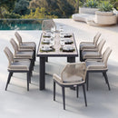 PURPLE LEAF 7/9/11 Pieces Patio Dining Set with Sunbrella Cushions All-Weather Wicker Patio Table and Chairs for Deck, Garden