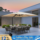 PURPLE LEAF Outdoor Aluminum Umbrella Offset Patio Umbrella