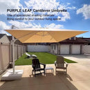 PURPLE LEAF Outdoor Patio Umbrella with Base, Best White Cantilever Umbrellas