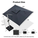 [ Umbrella with Base Set ]PURPLE LEAF Porch Umbrellas, Outdoor Patio Umbrella with Base