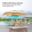 PURPLE LEAF Double Top Rectangle Outdoor Classic Umbrella