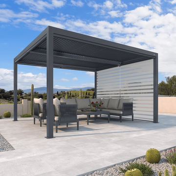 コンランショップ　LA VOLIERE SHADE GRANDE PURPLELEAF Outdoor Louvered Pergola Roller Blinds with Thermal