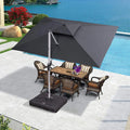 [ Umbrella with Base Set ]PURPLE LEAF Porch Umbrellas, Outdoor Patio Umbrella with Base