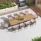 PURPLE LEAF Patio Dining Set for Garden Deck Wicker Table and Chairs Set