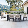 PURPLE LEAF 7/9/11 Pieces Patio Dining Set with Sunbrella Cushions All-Weather Wicker Patio Table and Chairs for Deck, Garden