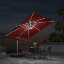 PURPLE LEAF Double Top Rectangle Outdoor LED Umbrellas