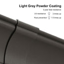 PURPLE LEAF Patio Gazebo for Pool Light Grey Hardtop Galvanized Steel Roof with String Lights-clear