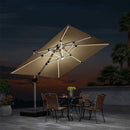 PURPLE LEAF Double Top Square Outdoor LED Umbrellas