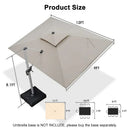 [ Umbrella with Base Set ]PURPLE LEAF Porch Umbrellas, Outdoor Patio Umbrella with Base