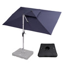 PURPLE LEAF Double Top Square Outdoor LED Umbrellas